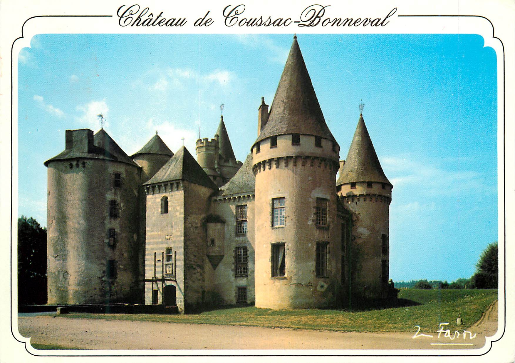 CPM Chateau de Coussac Bonneval Chateau Medieval xii et xiv siecle Remanie au xviie