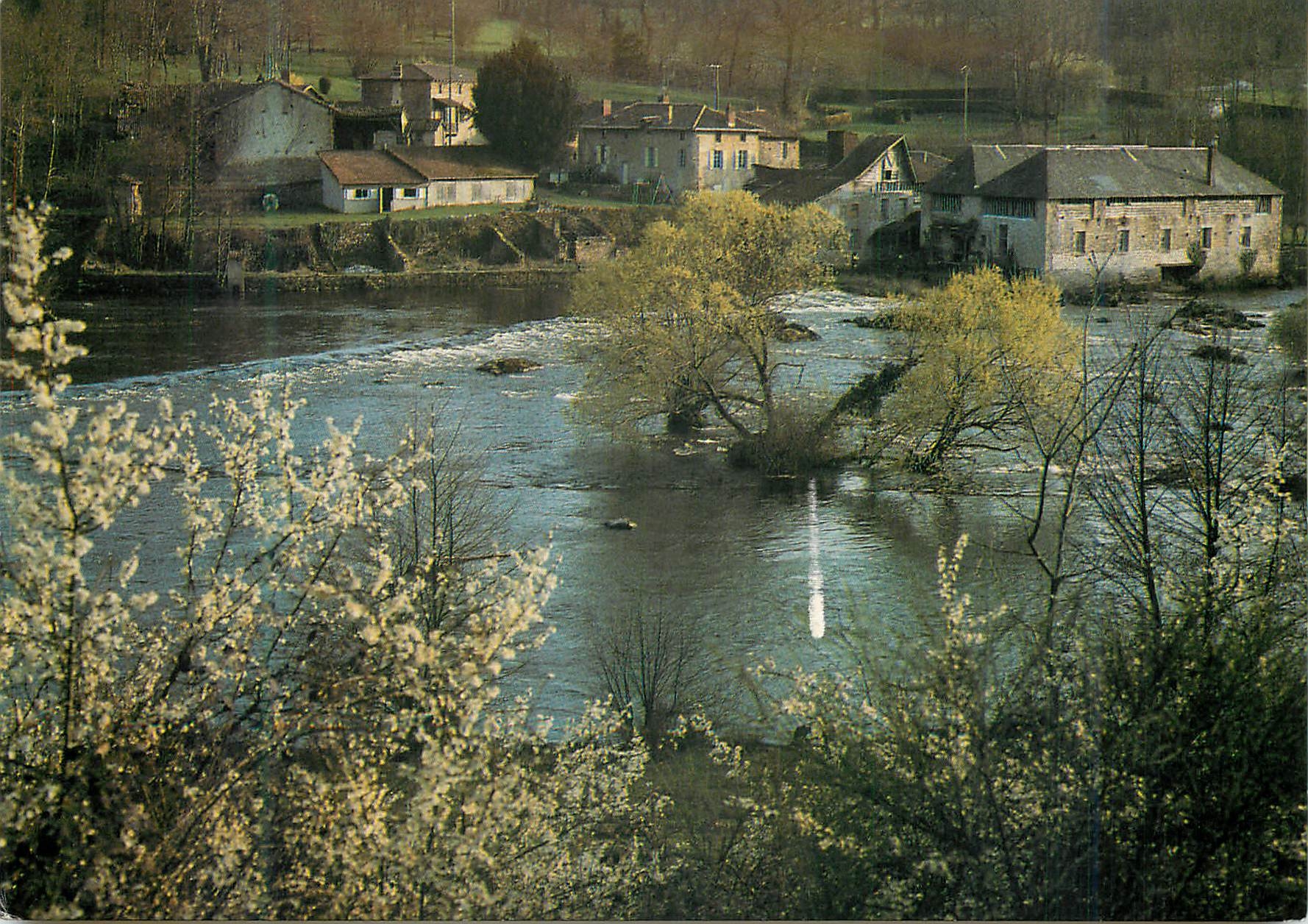 CPM Saint Priest Sous Aixe Haute Vienne Les moulins du Daumail depuis la rive droite de la Vienne