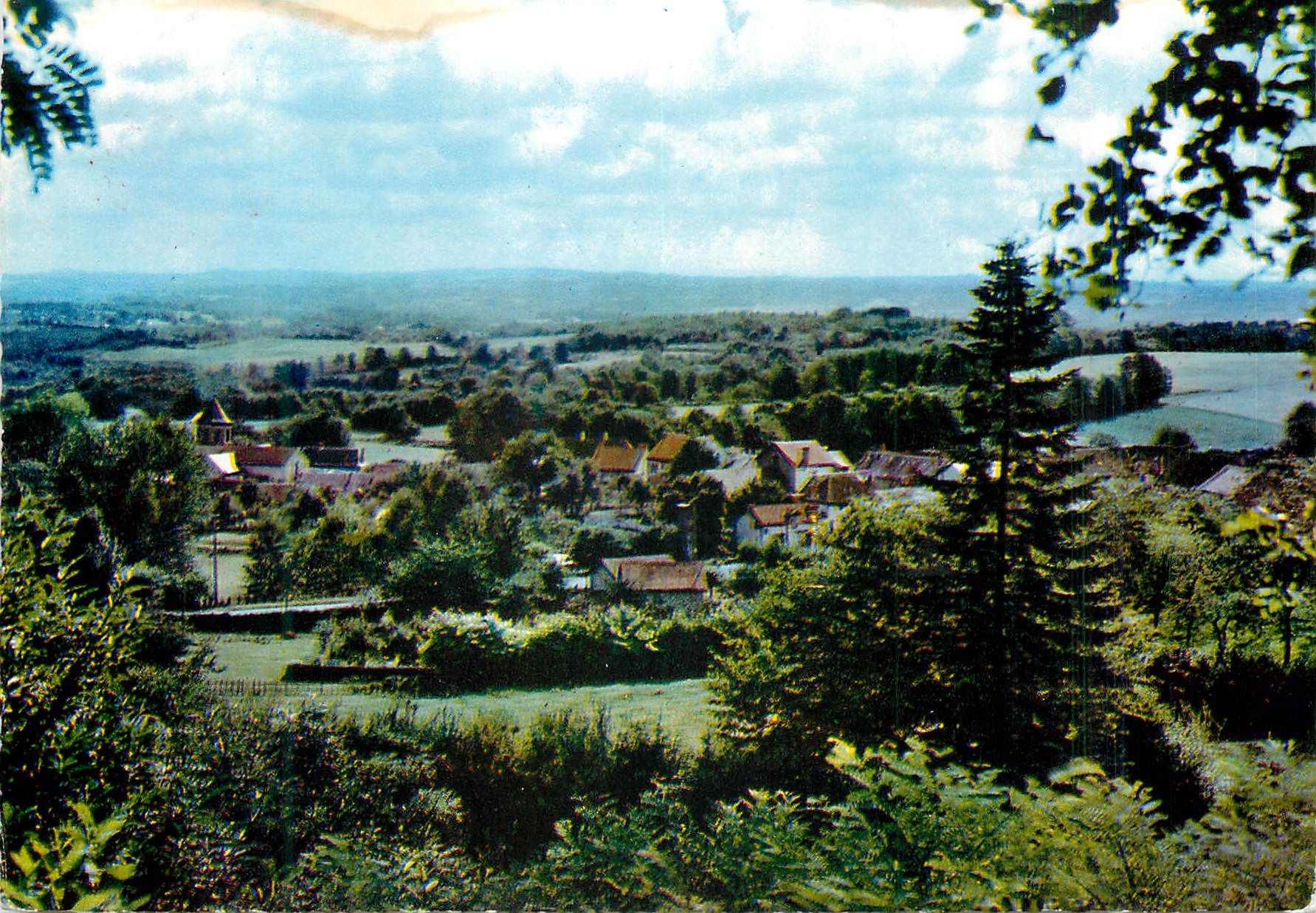 CPM Ladignac le Long Hte Vienne Vue generale depuis les Terrasses Parc du Chateau Municipal