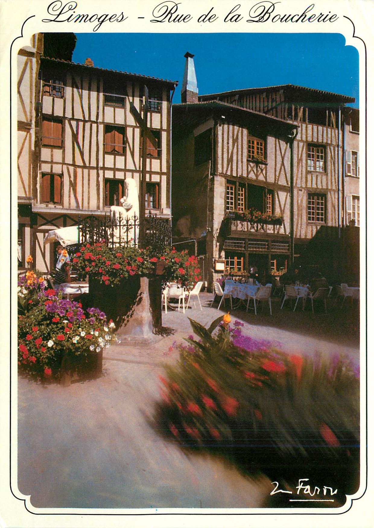 CPM Limoges Rue de la Boucherie Limoges Hte Vienne Maisons a colombages Pittoresque quartier a visiter