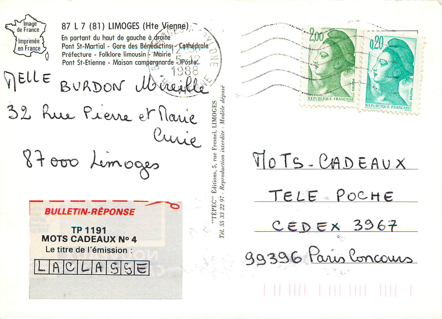 Limoges — vue panoramique et scène religieuse — MIF — Reverso