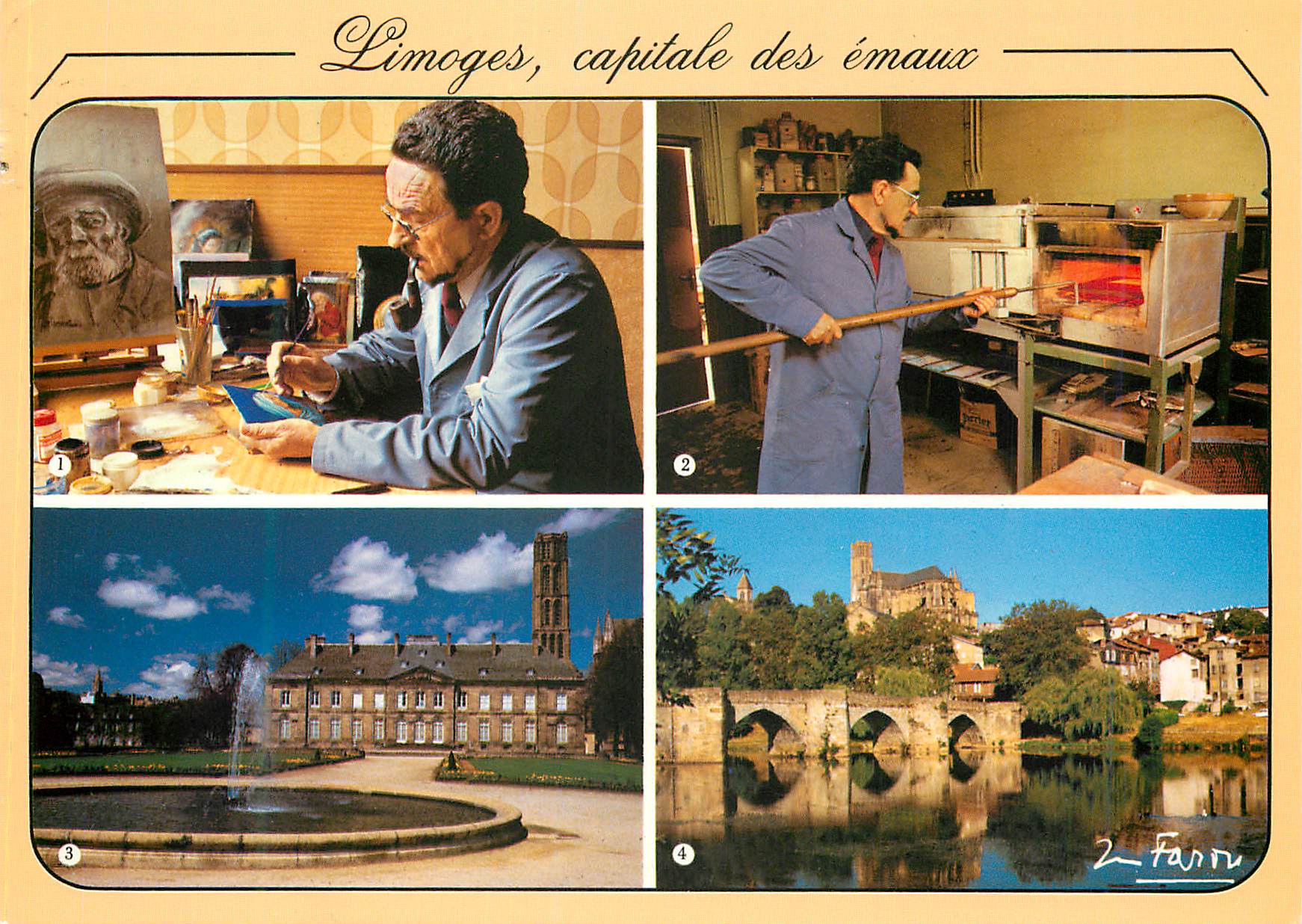 CPM Limoges Hte Vienne Capitale des arts du feu Emaux depuis le xvi siecle