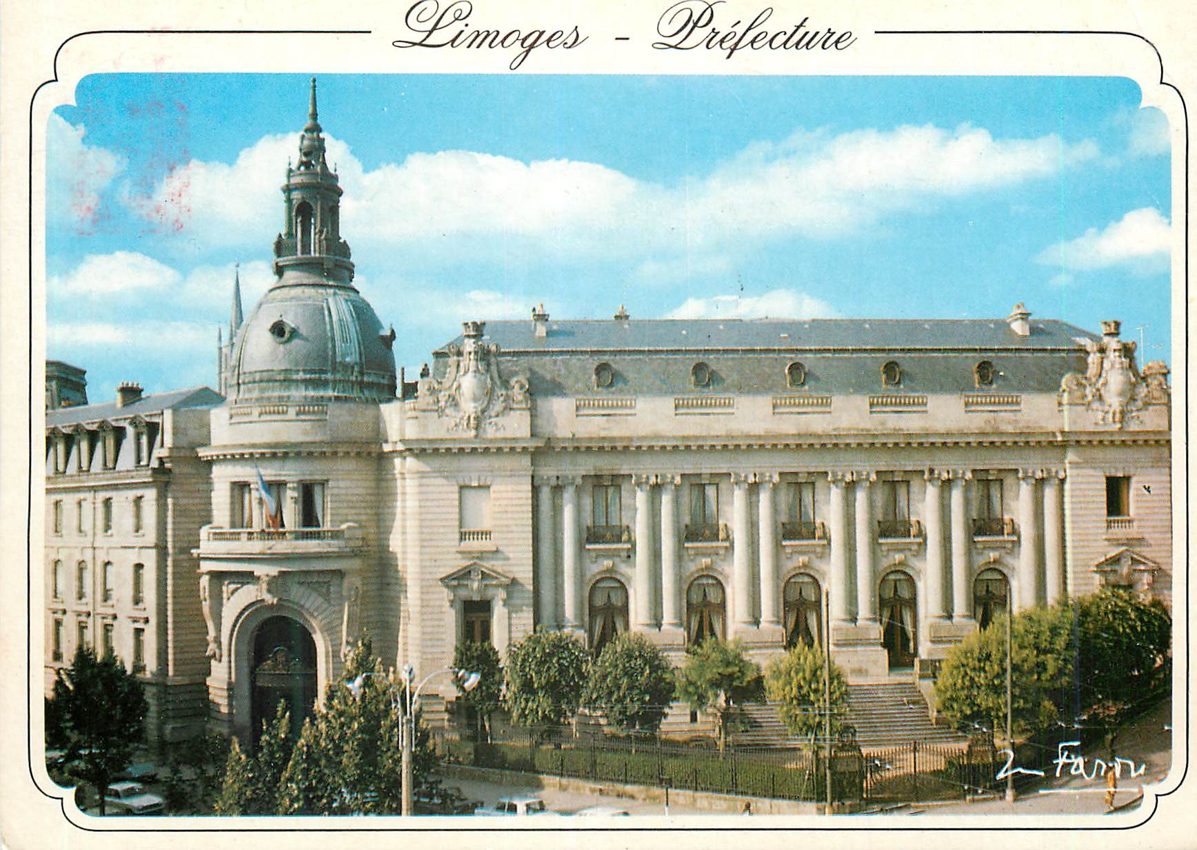CPM Limoges Haute Vienne Capitale des arts de feu Porcelaines depuis le xviii siecle Emaux des le xii siecle La Prefectu