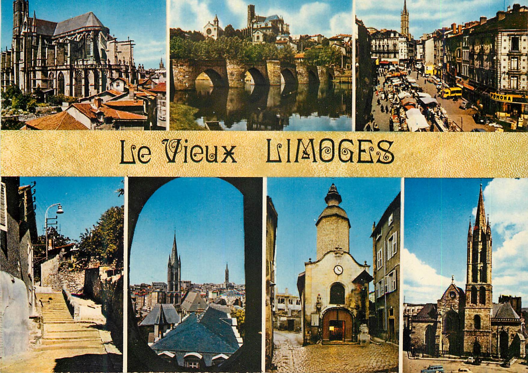 CPM Limoges Haute Vieilles La cathedrale le pont St Etienne