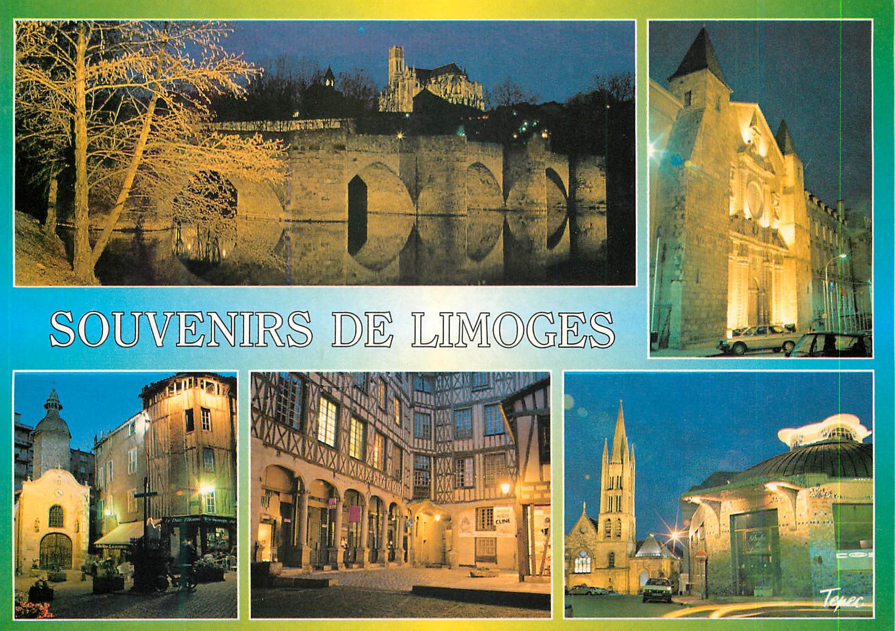 CPM Souvenirs de Limoges Limoges Haute Vienne Le Pont et la cathedrale St Etienne