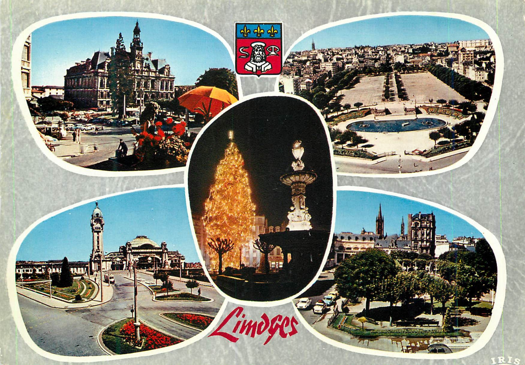 CPM Limoges Haute Vienne L Hotel de Ville Les Jardins du Champ de Juillet