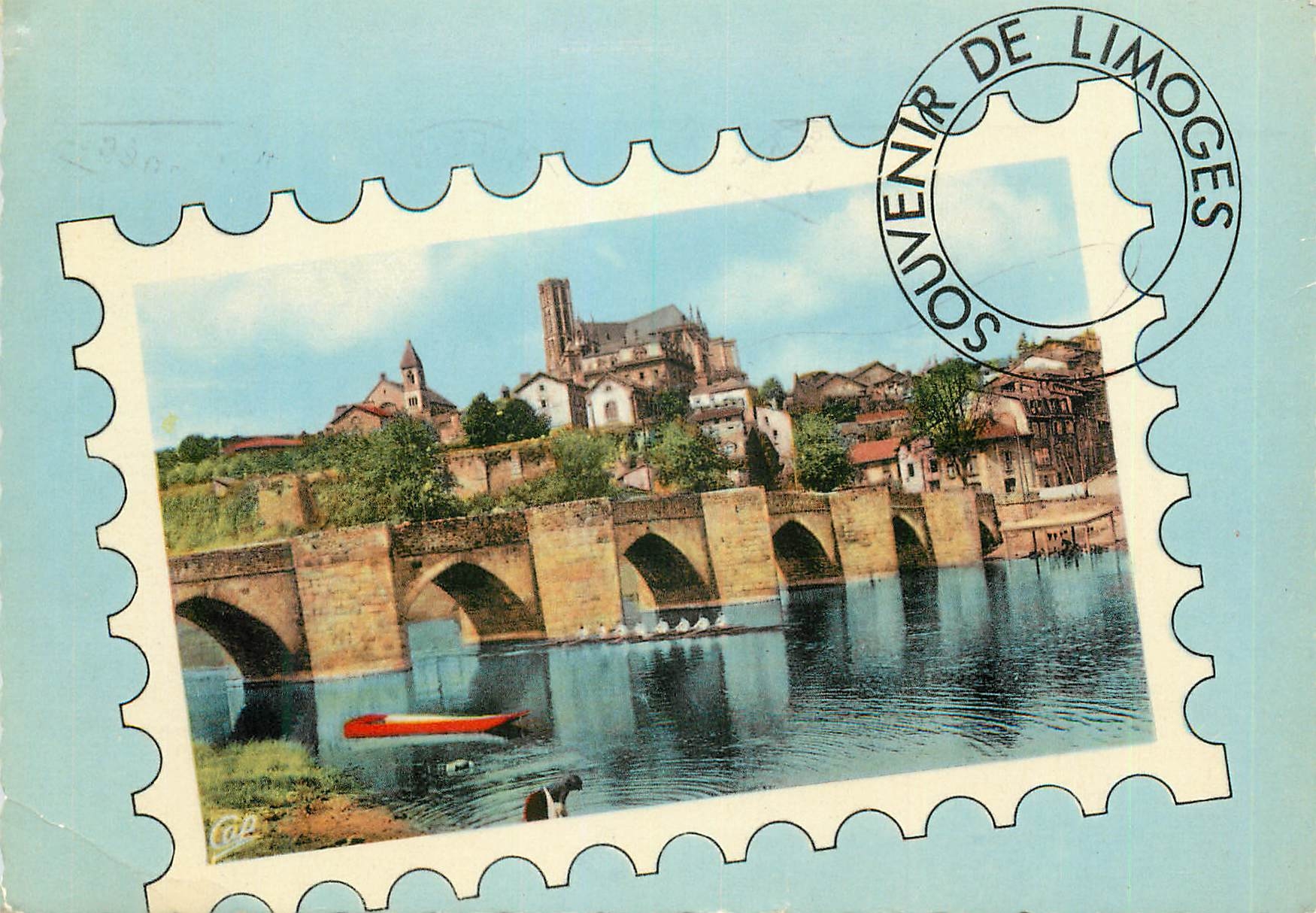 CPM Limoges Pont St Etienne et Cathedrale