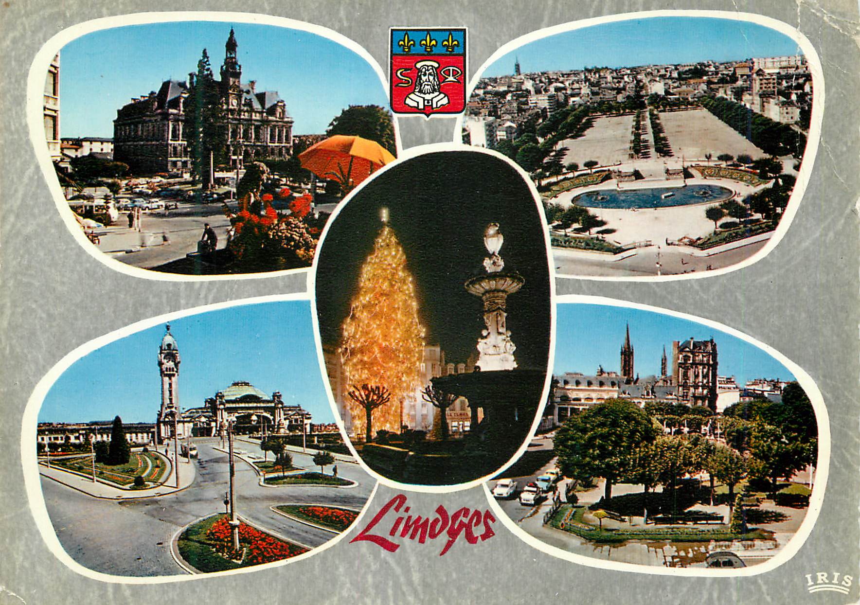 CPM Limoges Haute Vienne L Hotel de Ville Les Jardins du Champ de Juillet