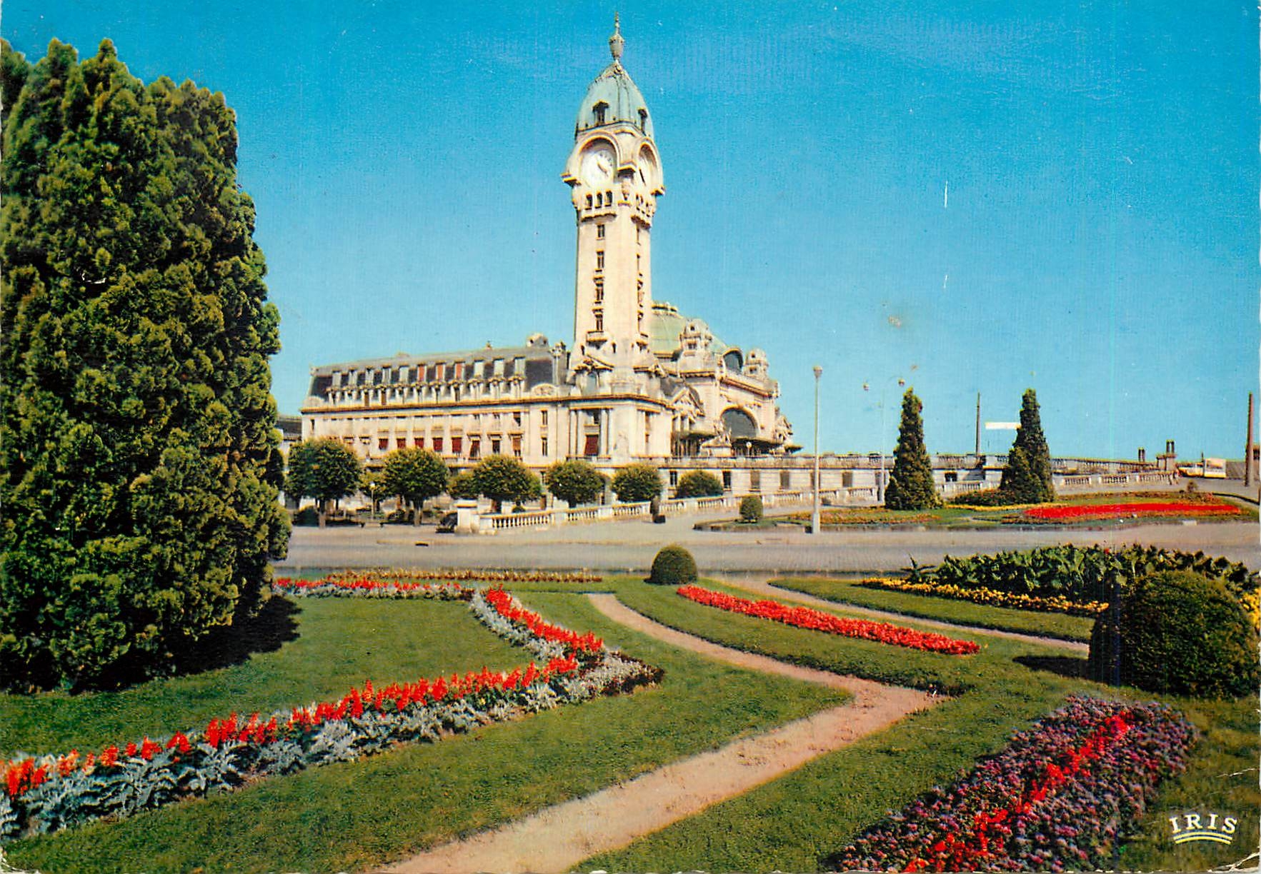 CPM Limoges Haute Vienne La Gare de Limoges Benedictins et ses Jardins