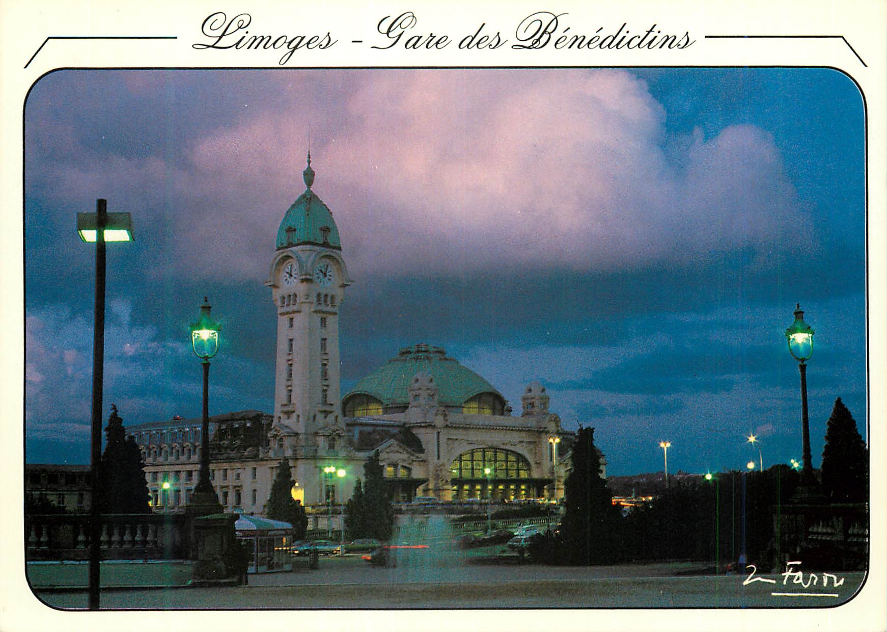 CPM Limoges Hte Vienne Une des plus belles gares de France Limoges Gare des Benedictins