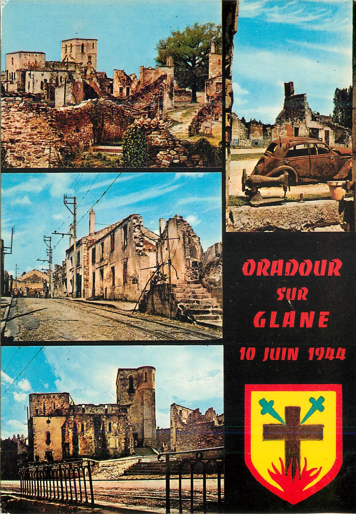 Oradour-sur-Glane — destructions après le massacre du 10 juin 1944 — éditeur F-TO © cap-théolac