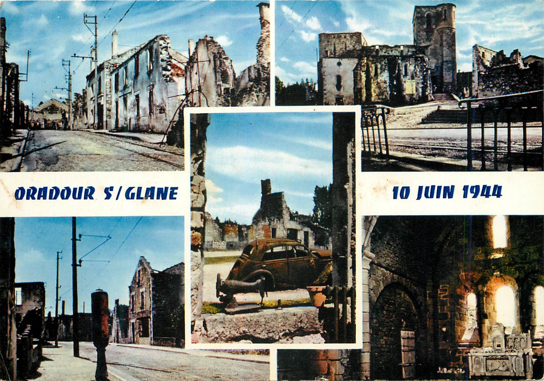 CPM Oradour sur Glane Haute Vienne Cite martyre 10 Juin 1944 Militaria
