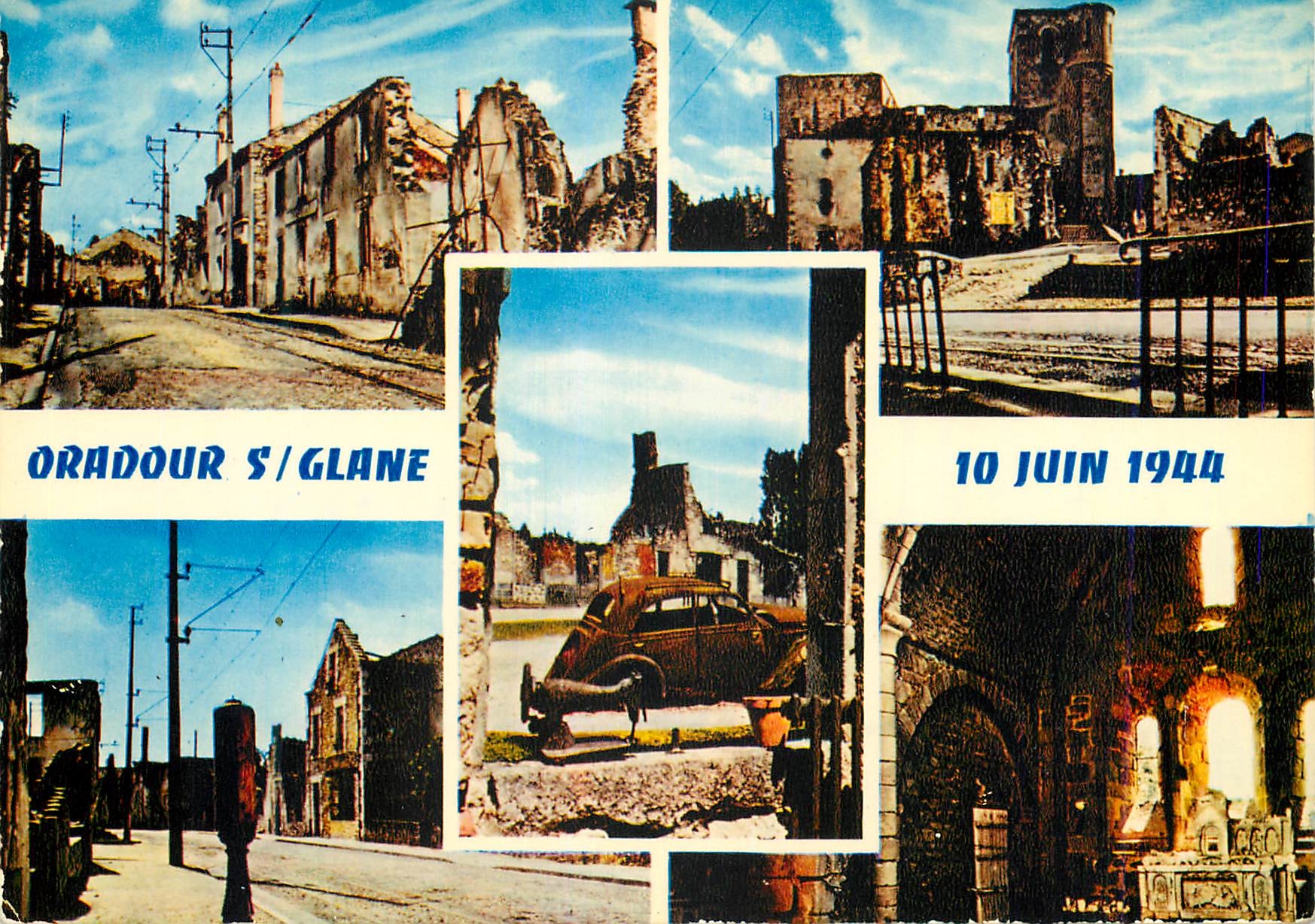 CPM Oradour sur Glane Haute Vienne Cite martyre 10 Juin 1944 Militaria