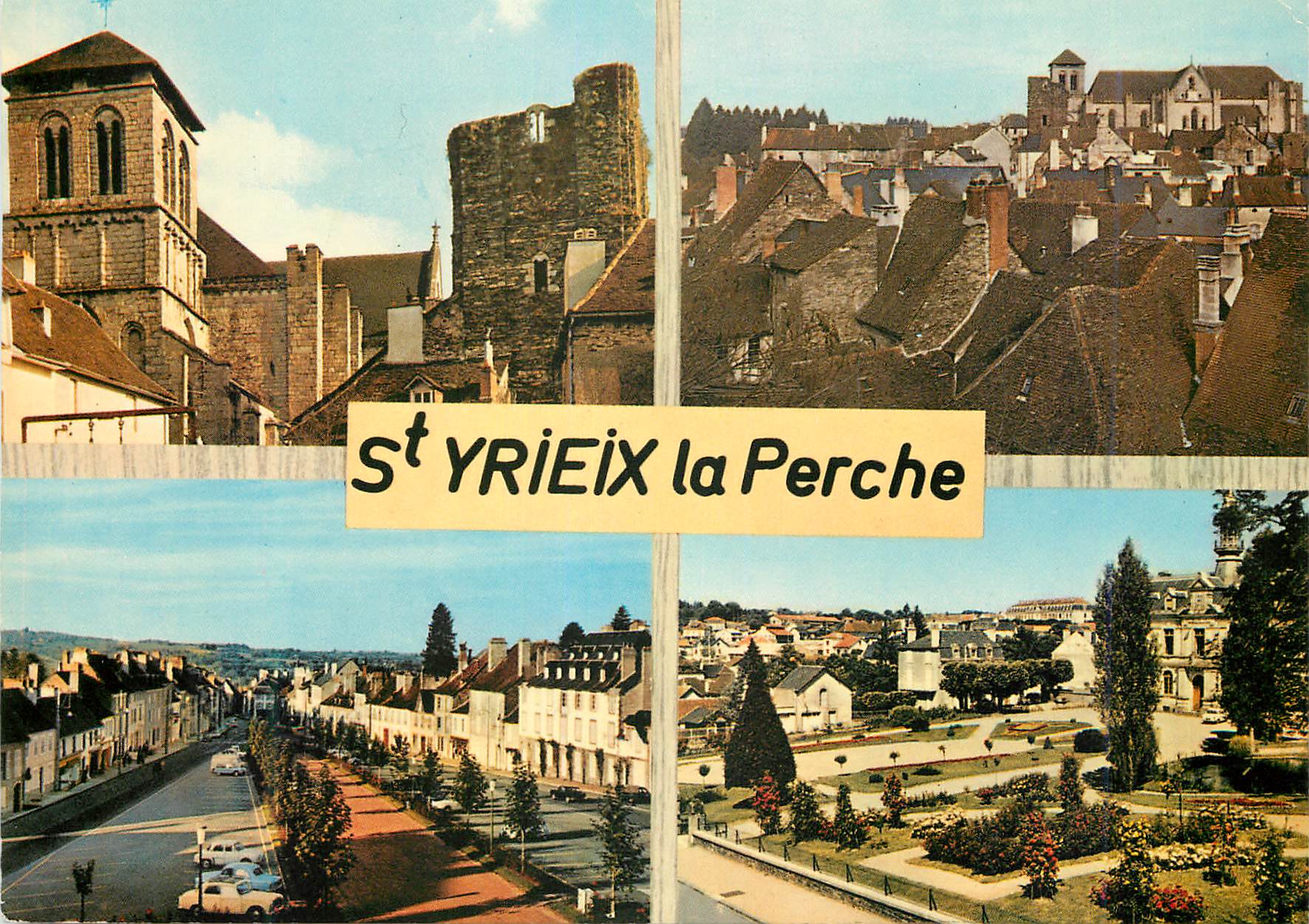 CPM Saint Yrieix La Perche Haute Vienne La Collegiate dy Moutier et la Tour