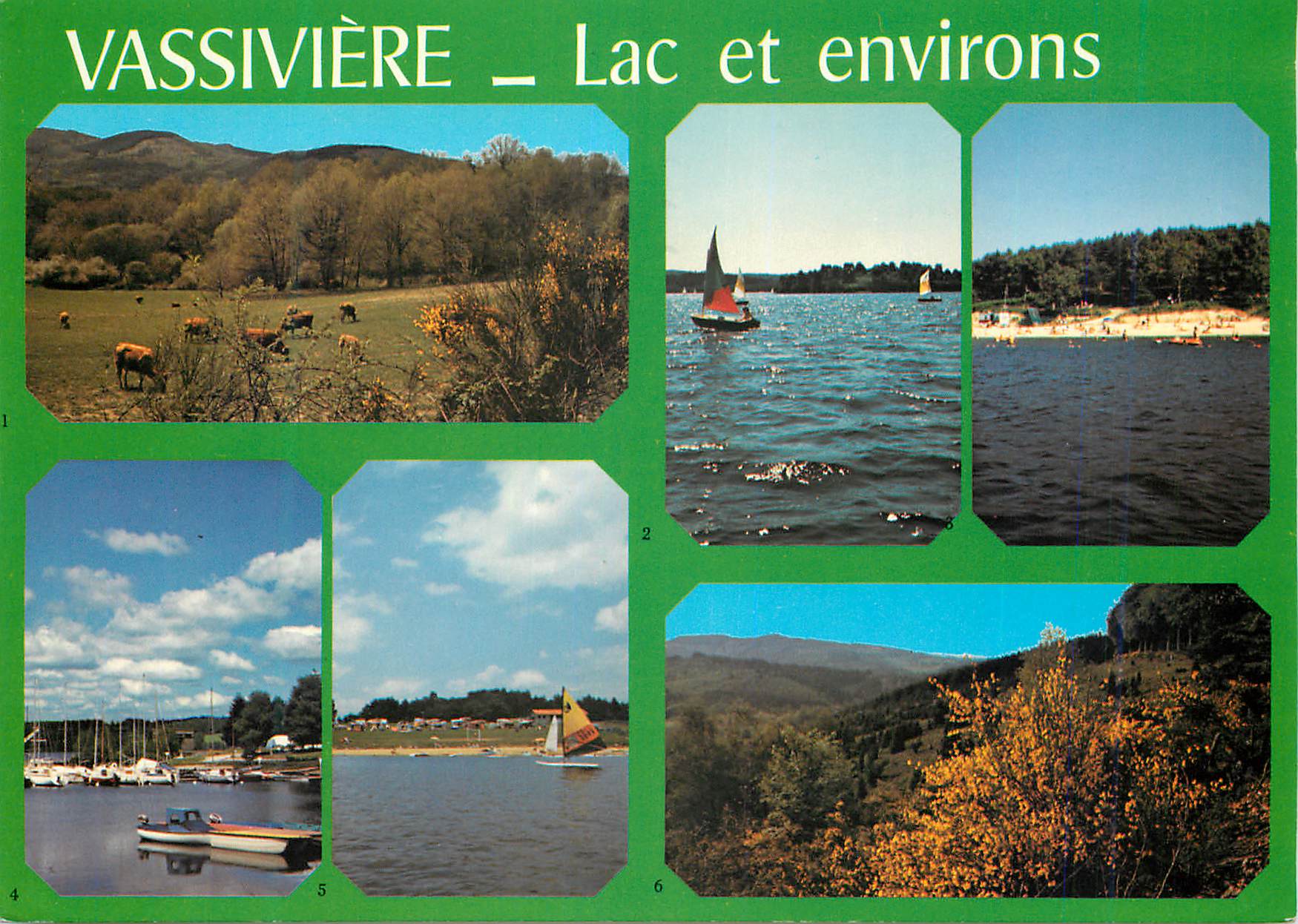 CPM Le La de Vassiviere est un plus beaux de France Il se situe aux confins de trois departements Haute Vienne Creuse Co