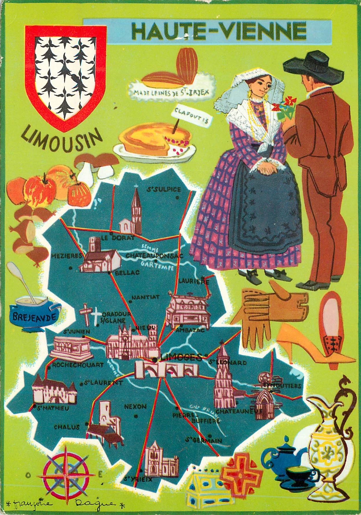 CPM Limousin Haute Vienne Les Departements Francais Vus Par Iris