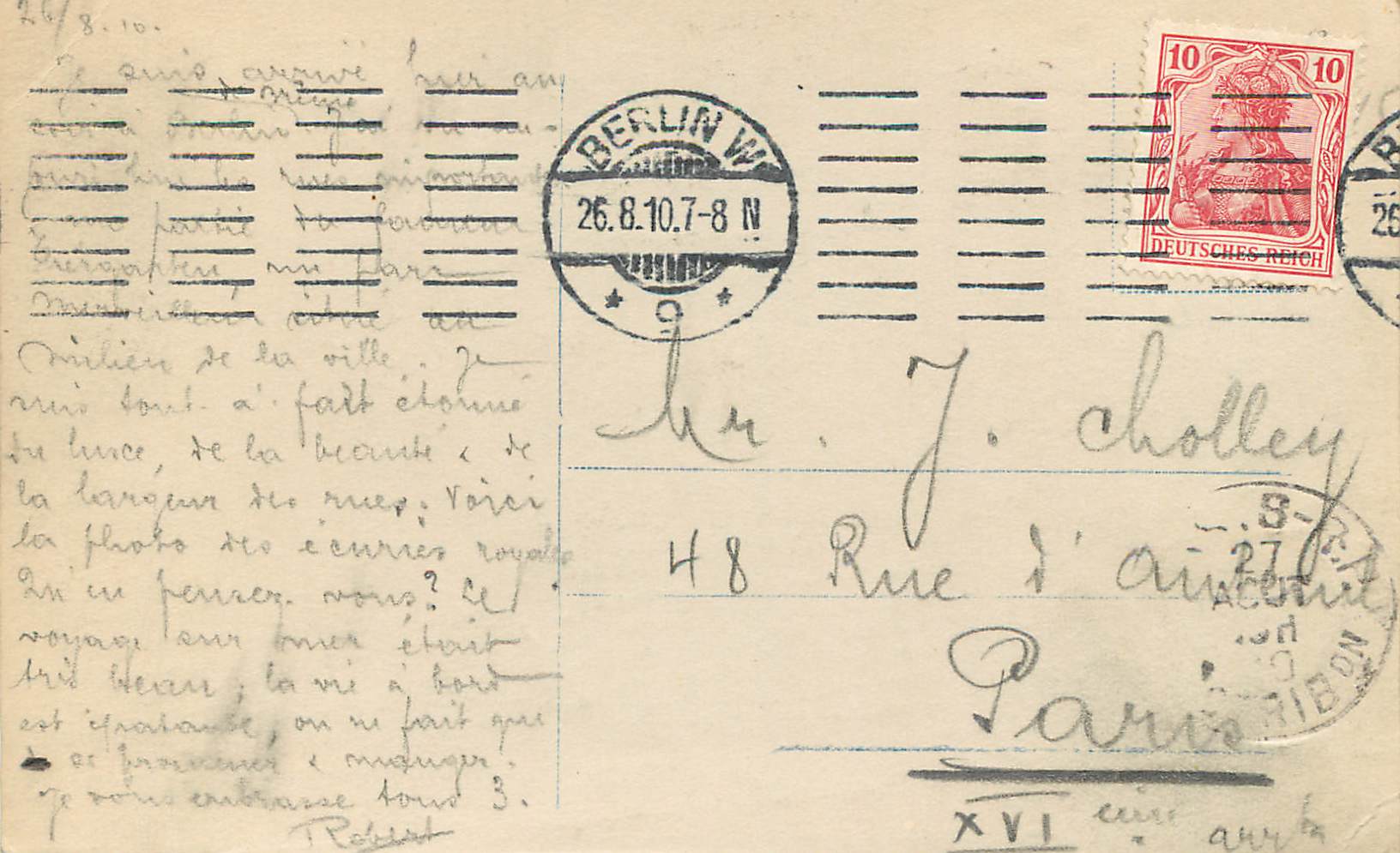 CPA Berlin Konigl Marstall Verlag von Gustav Mandell Berlin — Back