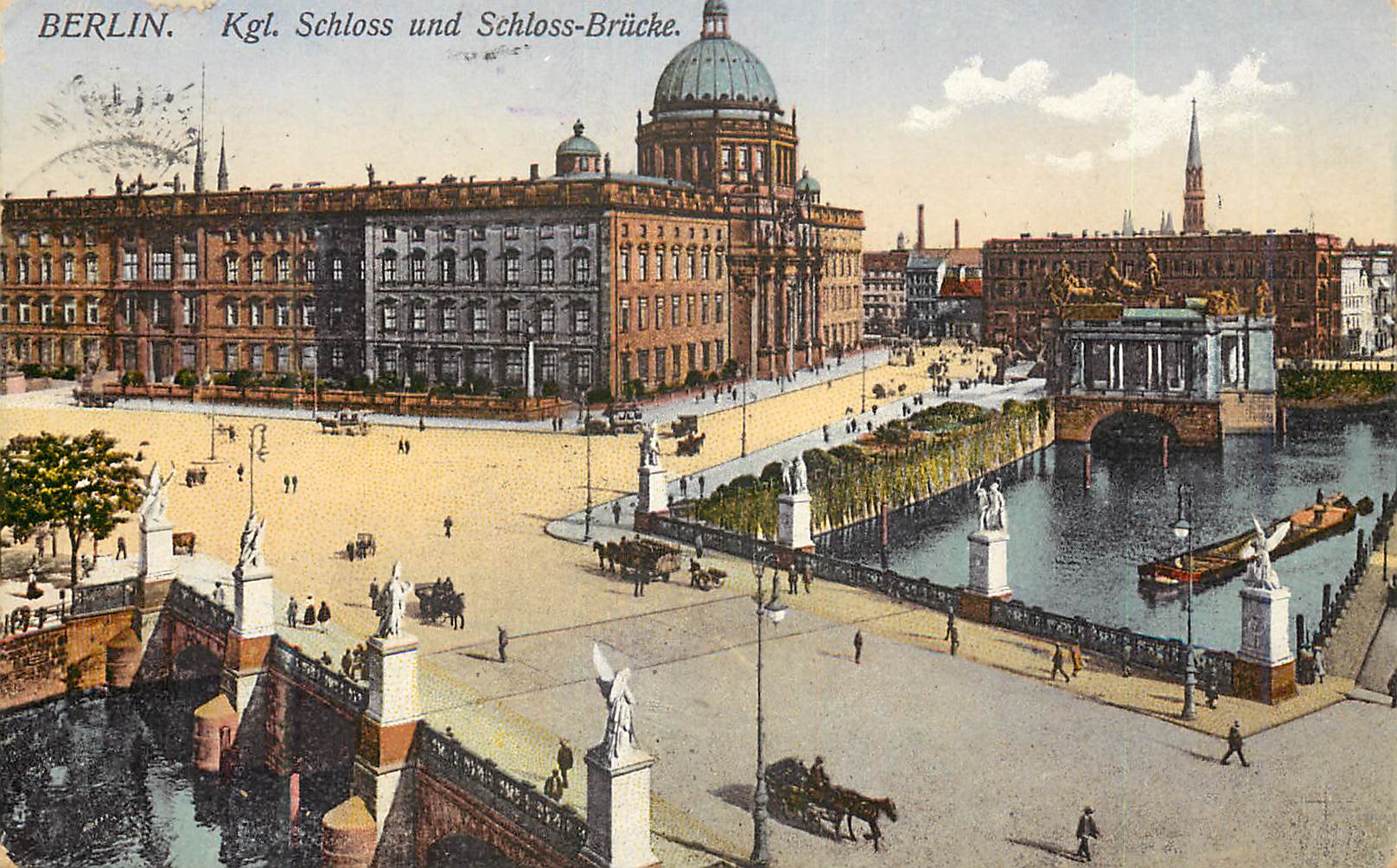 CPA Berlin Kgt Schloss und Schloss Brucke