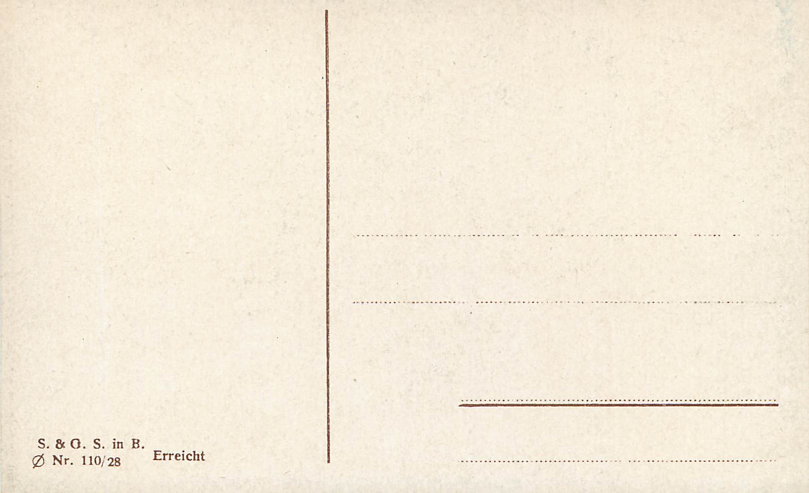 CPA Berlin Reichstagsgebaude Bismarck Denkmal — Rückseite