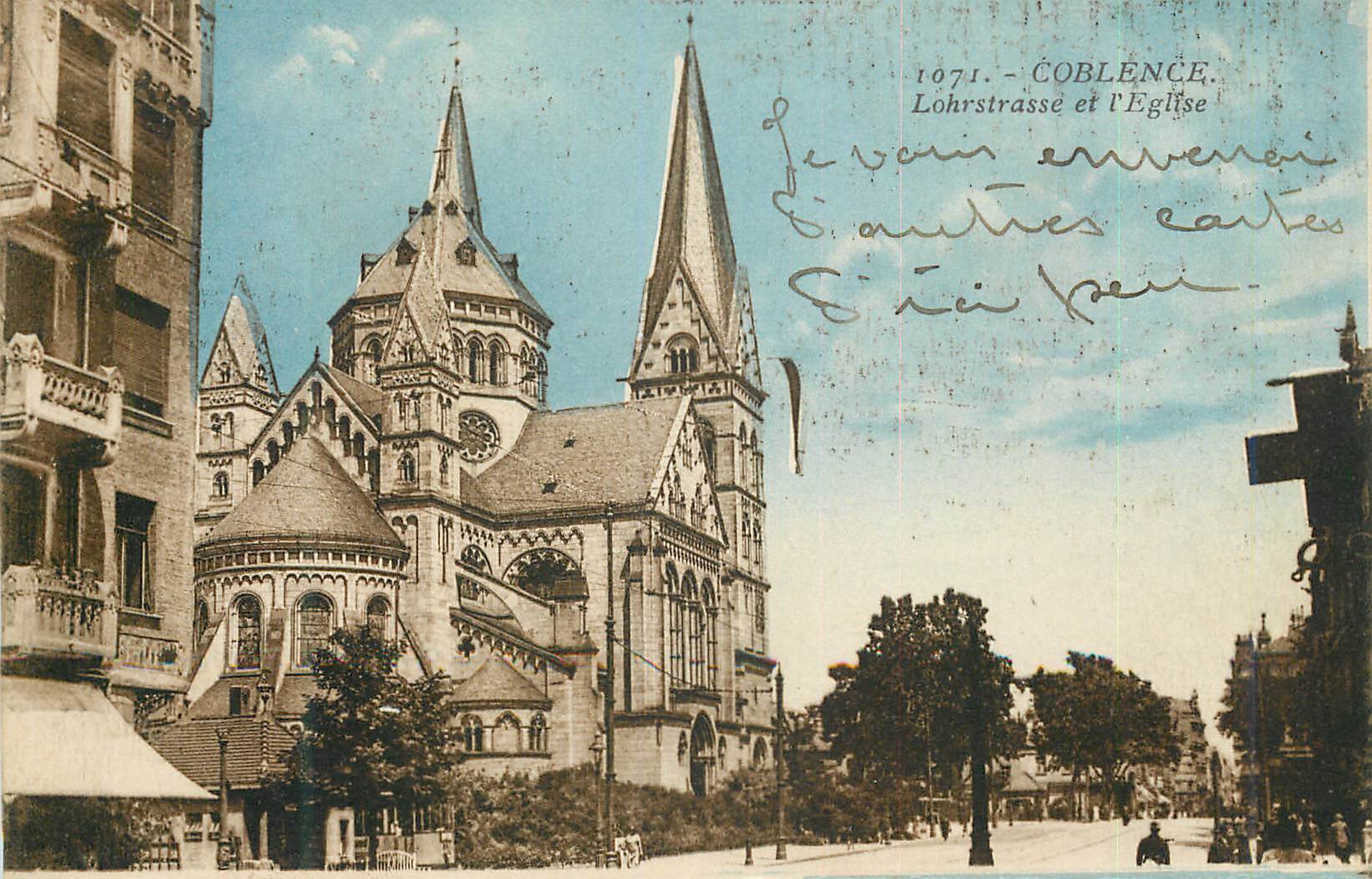 CPA Coblence Lohrstrasse et l Eglise