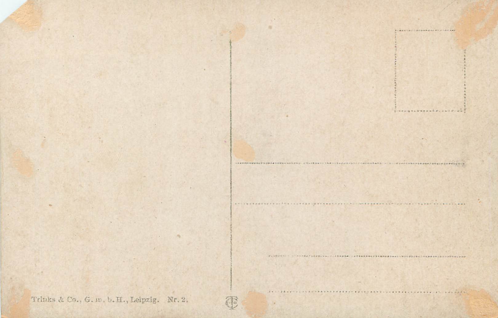 Coblence à Rhin — La confluence de la Moselle dans le Rhin — Trinks & Co., G.m.b.H., Leipzig, Nr. 2 — Verso