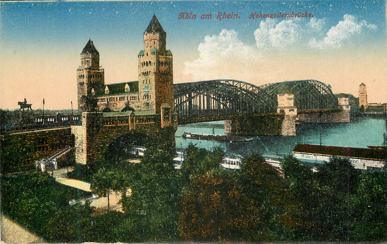 CPA Koln am Rhein Kohenzollembrucke
