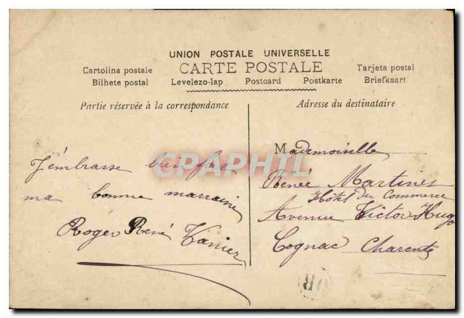 CPA Fantaisie Cette gerbe coquette et ces fleurs les plus belles de deux enfants sont messagers fideles — Rückseite
