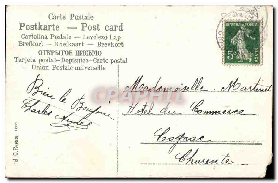 CPA Fantaisie Le dejeuner de Medor (chien dog) — Rückseite