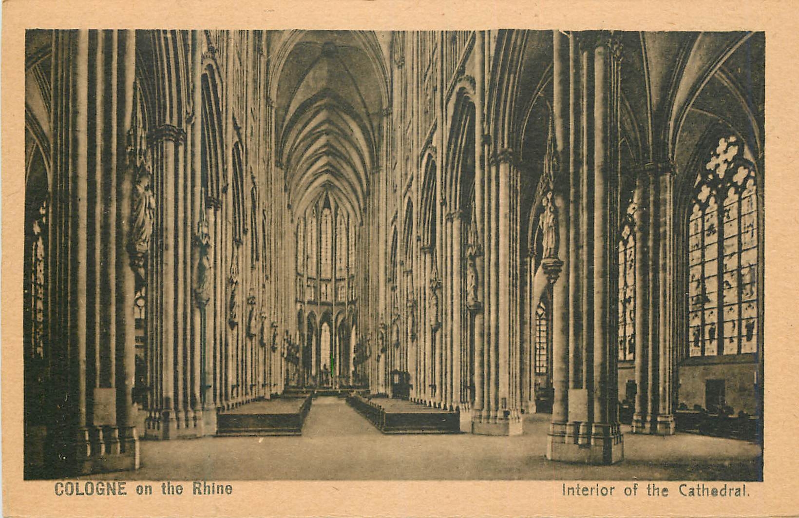CPA Cologne on the Rhine Interior of the Cathedral