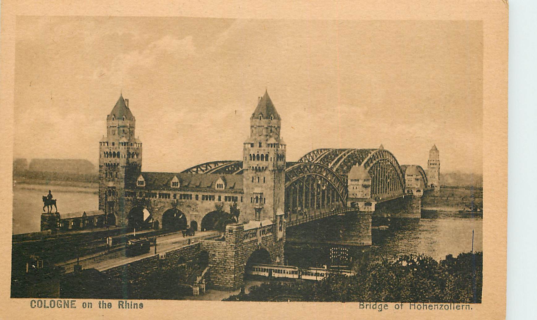 CPA Cologne on the Rhine Bridge of Hohenzollern