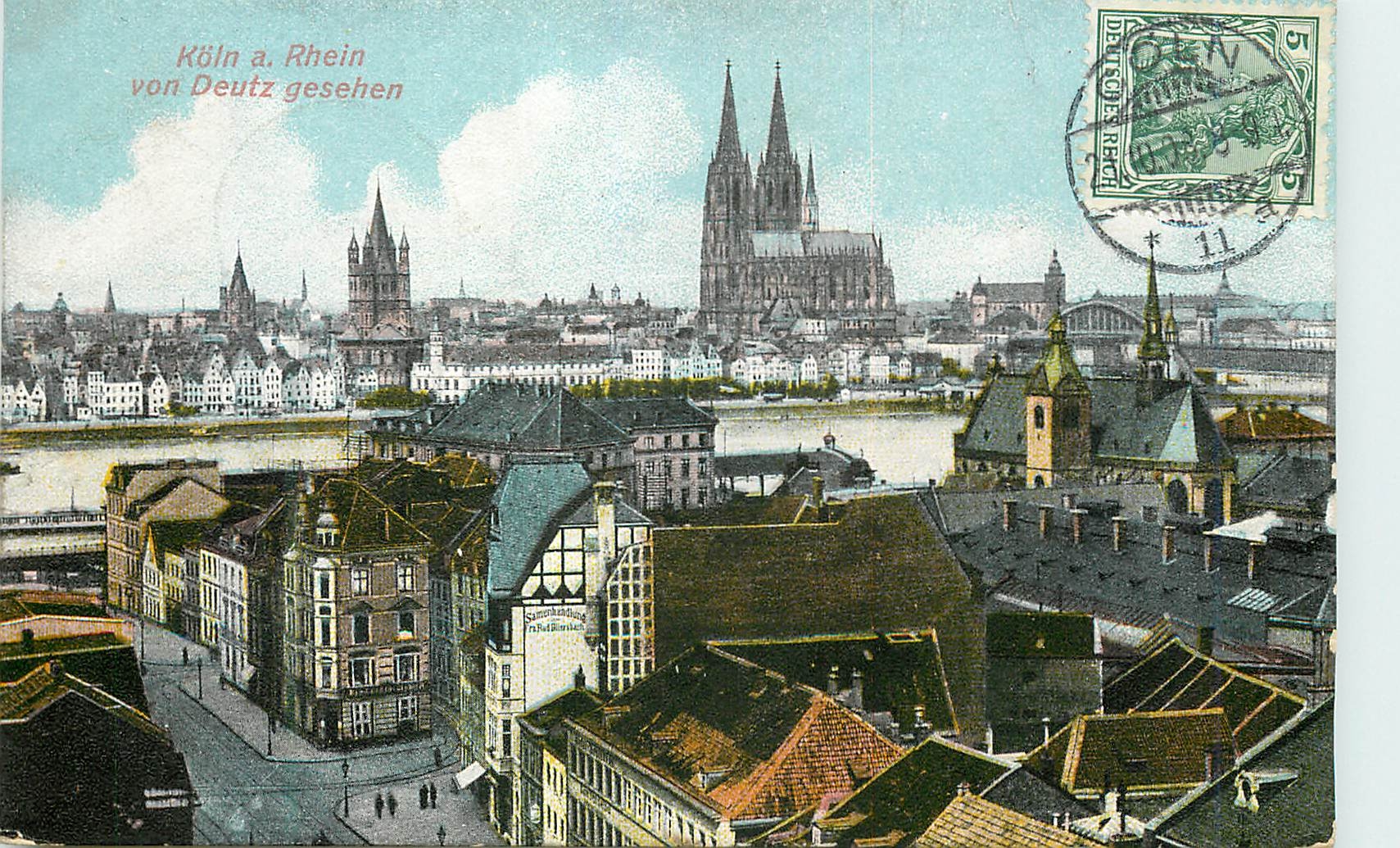 CPA Koln a Rhein von Deutz gesehen