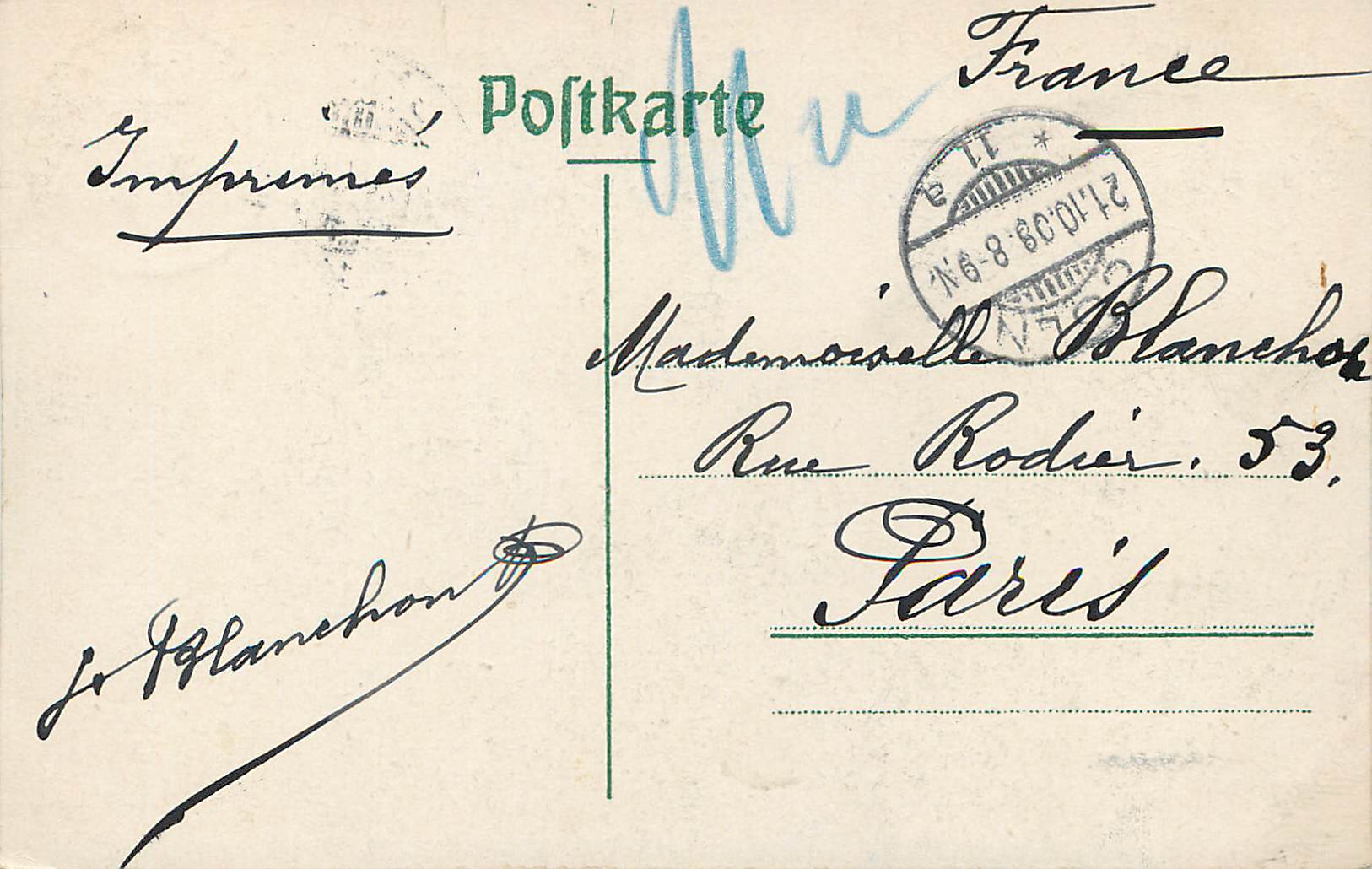 CPA Koln a Rhein von Deutz gesehen — Rückseite