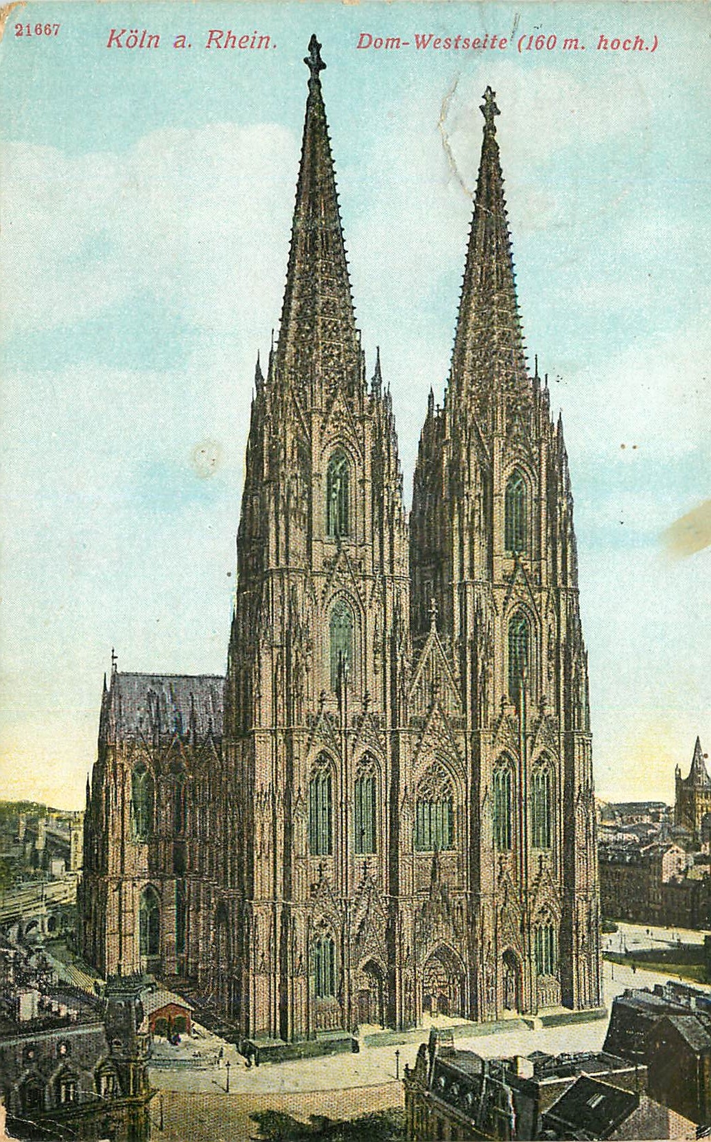 CPA Koln a Rhein Dom Westseite
