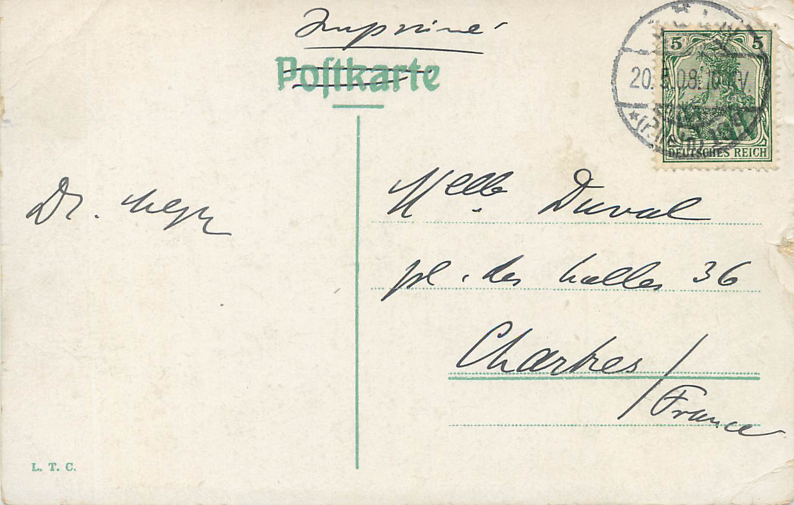 CPA Koln a Rhein Kaiser Wilhelm Denkamal — Rückseite