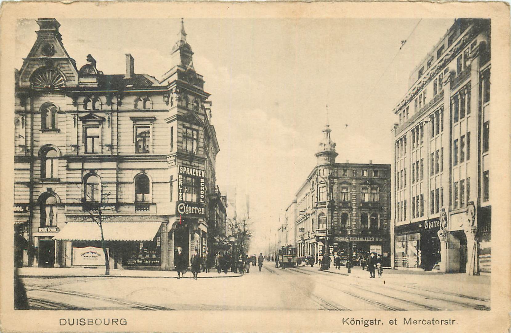 CPA Duisburg Konigstr et Mercatosir