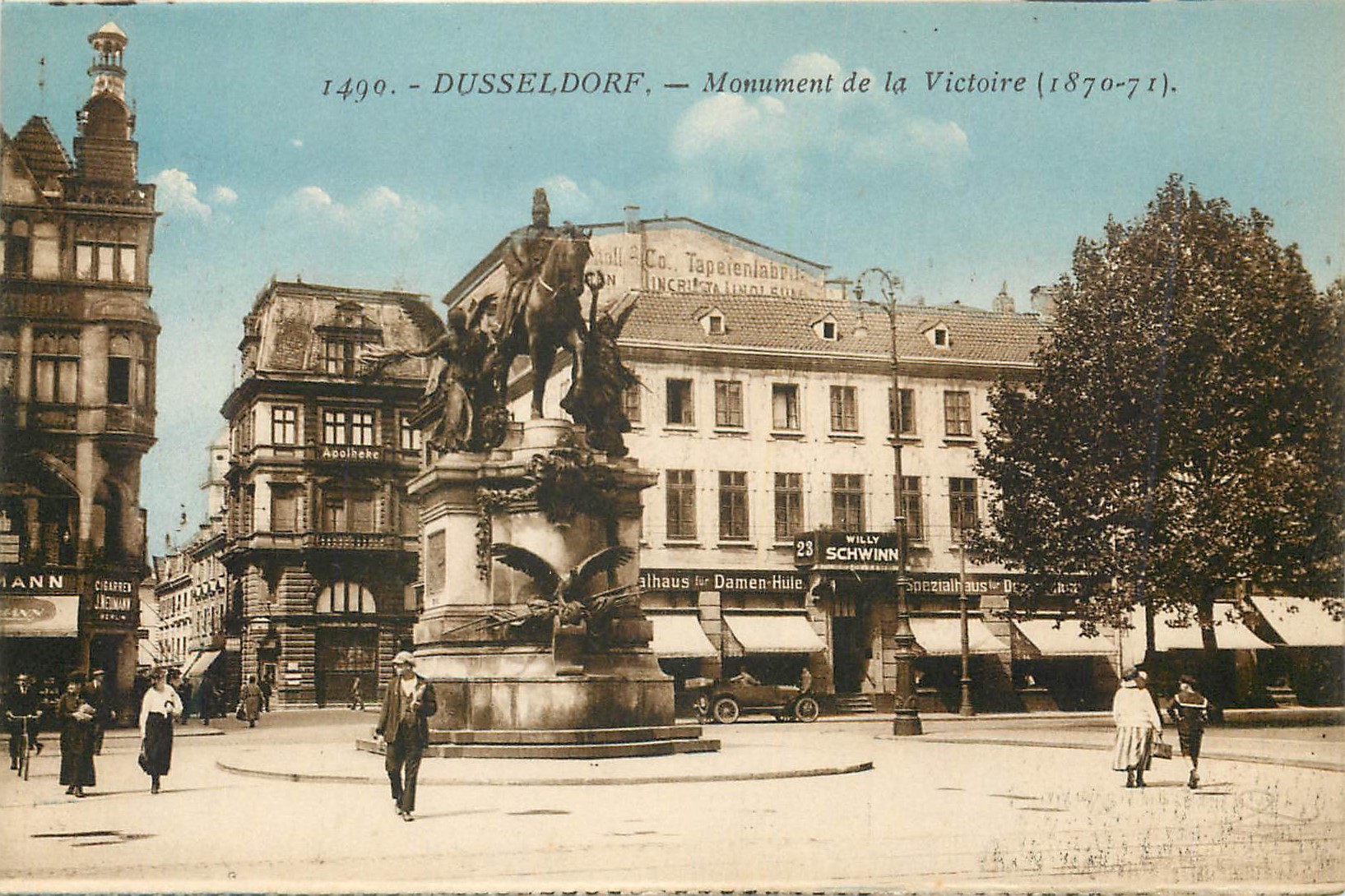 CPA Dusseldorf Monument de la Victoire 