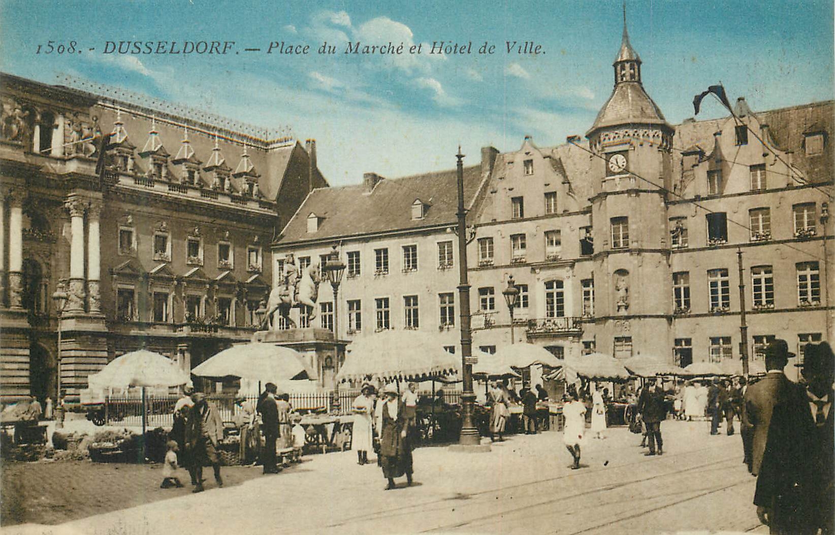 CPA Dusseldorf Place du Marche et Hotel de Ville