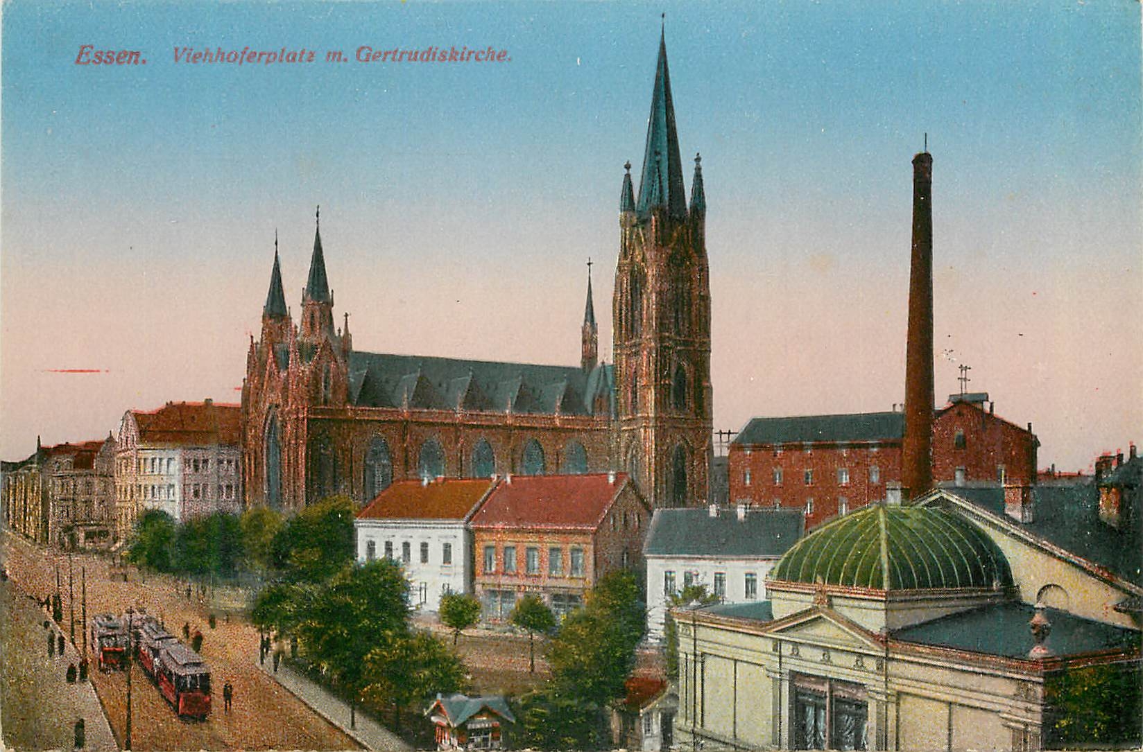 CPA Essen Veinhoferplatz m Gertrudiskirche