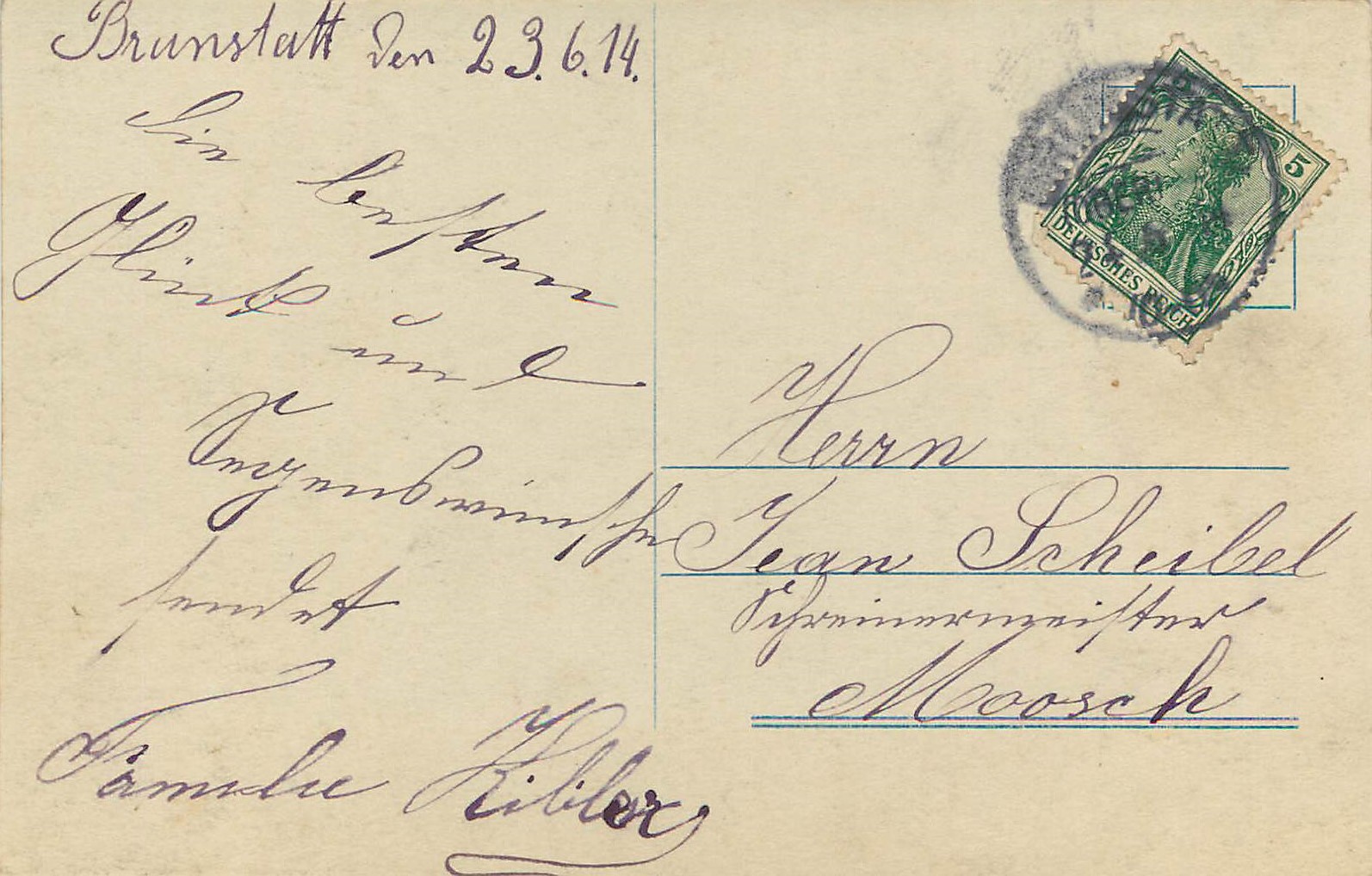 CPA Brunstatt — Verso
