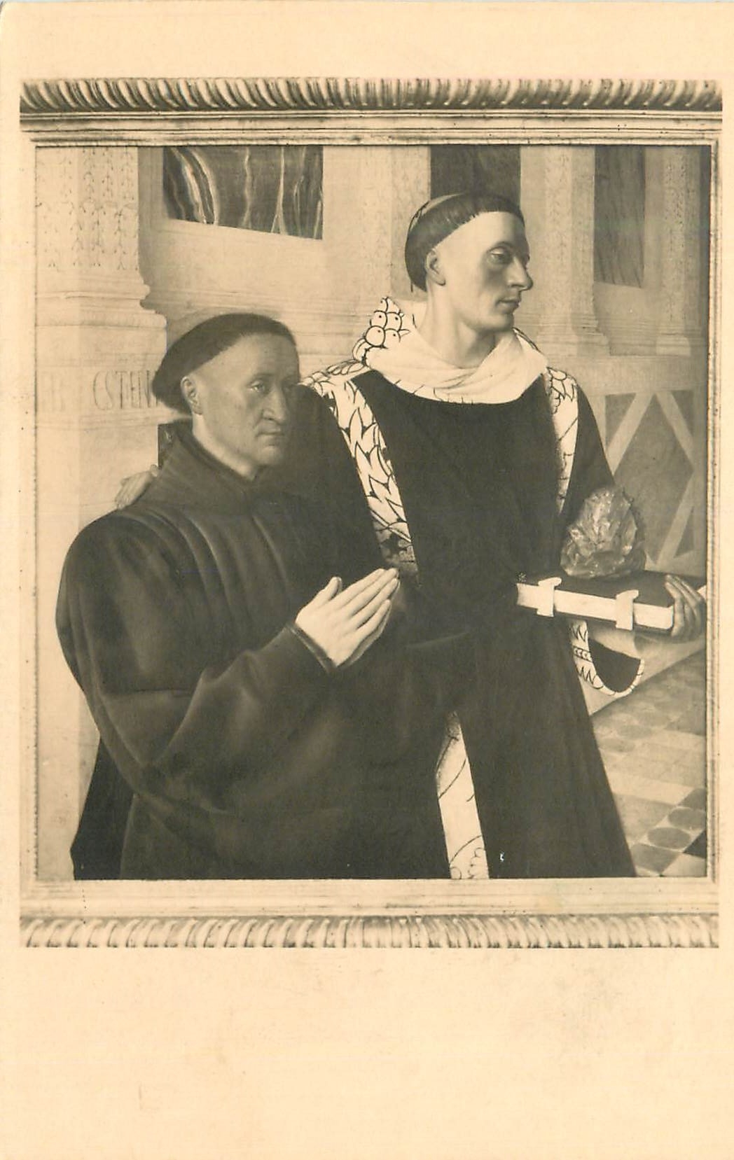 CPA J Fouquet Etienne Chevalier presente par Sainte Etienne Deutsches Museum Berlin