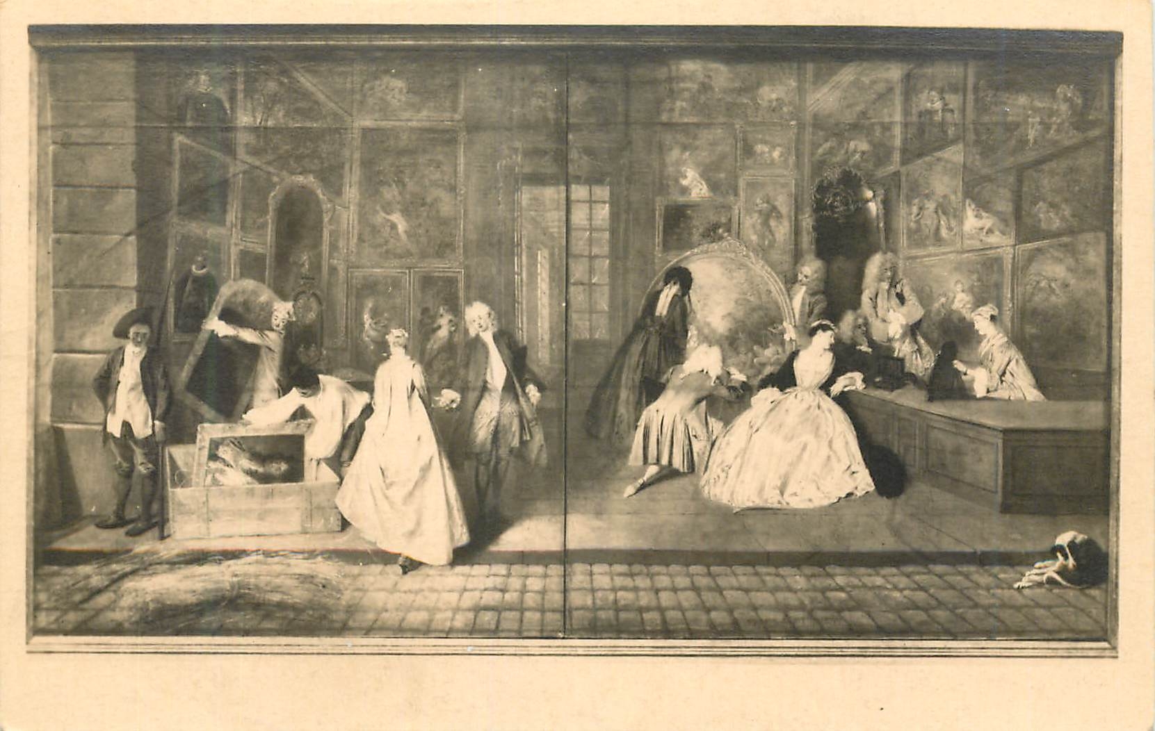 CPA J A Watteau L enseigne de Gersaint Palais de Charlottenburg Berlin
