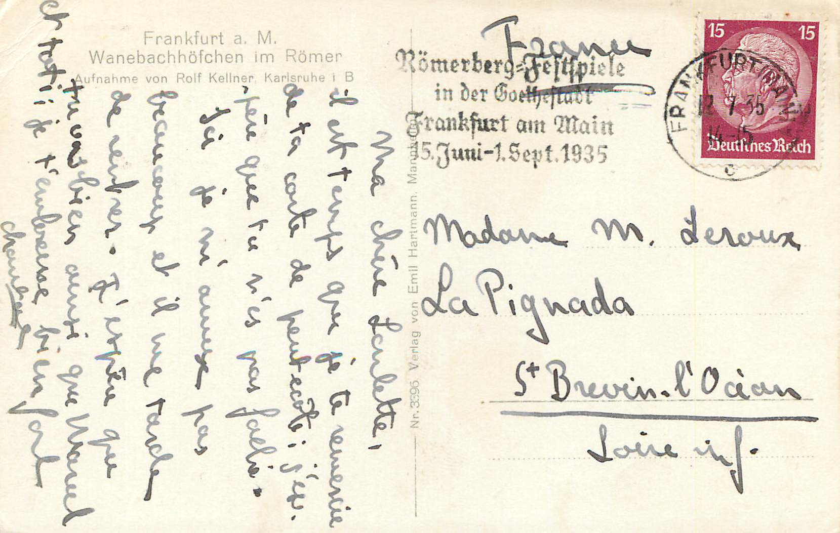 CPA Frankfurt aM Wanebachhofchen im Romer — Rückseite