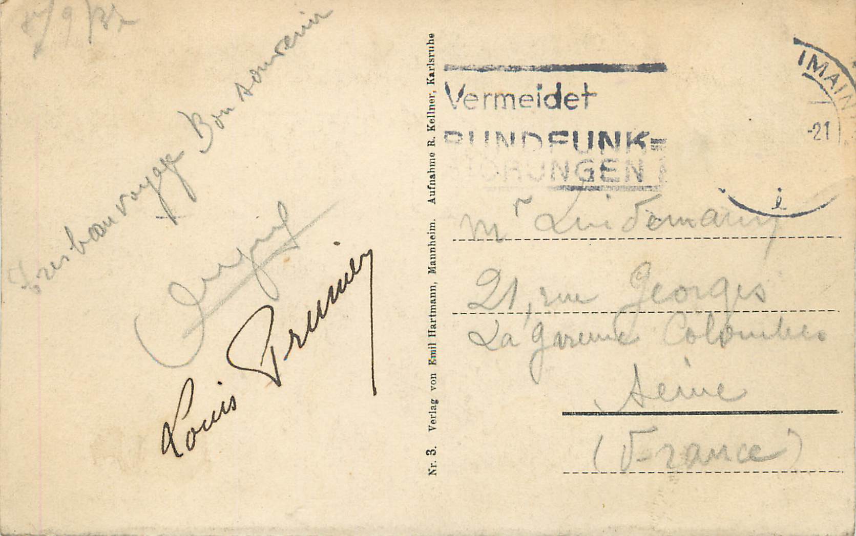 Frankfurt am Main — Bühnen- und Bauhauspielhaus — Verlag R. Kellner, Nr. 3 — Reverso
