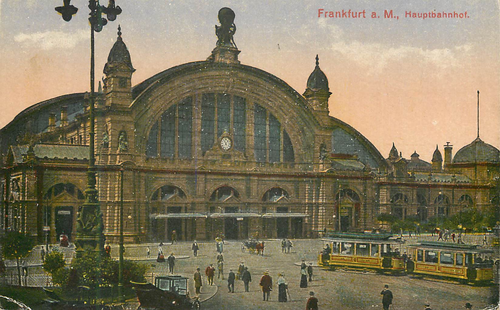 CPA Frankfurt aM Hauptbahnhof Tramway