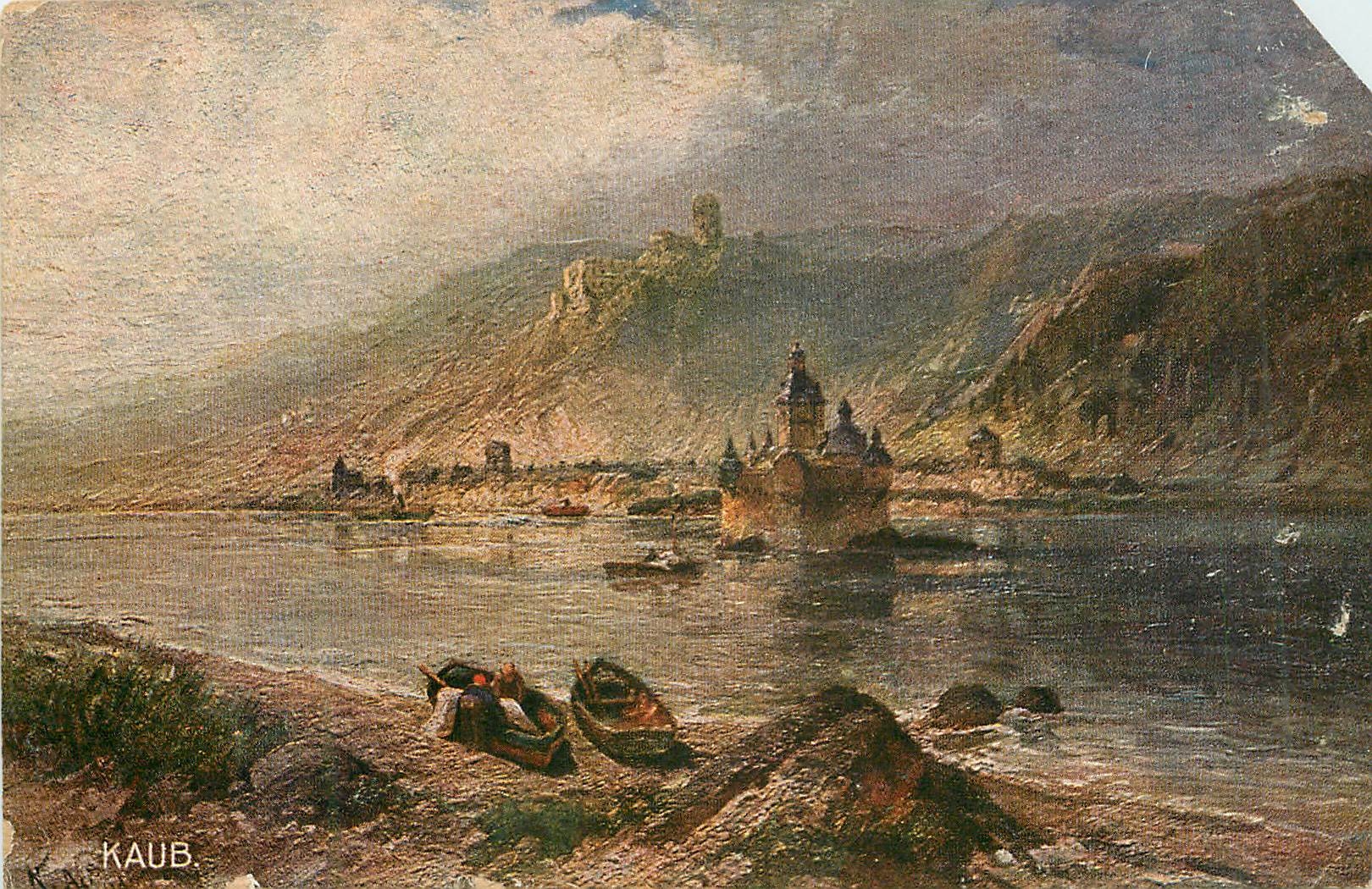 CPA Kaub Burg Gutenfels un Pfalz