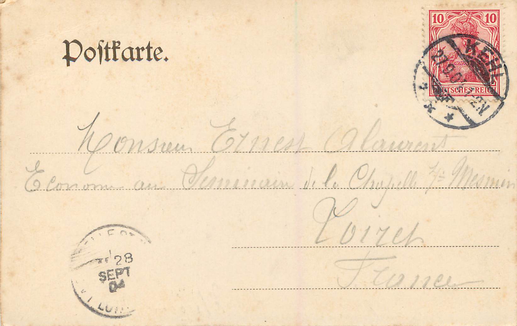 CPA Gruss aus Kehl a Rhein Eisenbahnbrucke — Rückseite