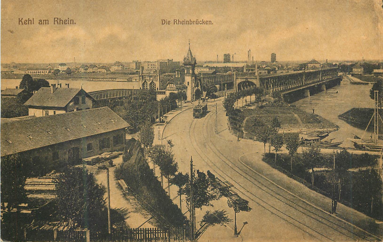 CPA Kehl am Rhein Die Rheinbrucken