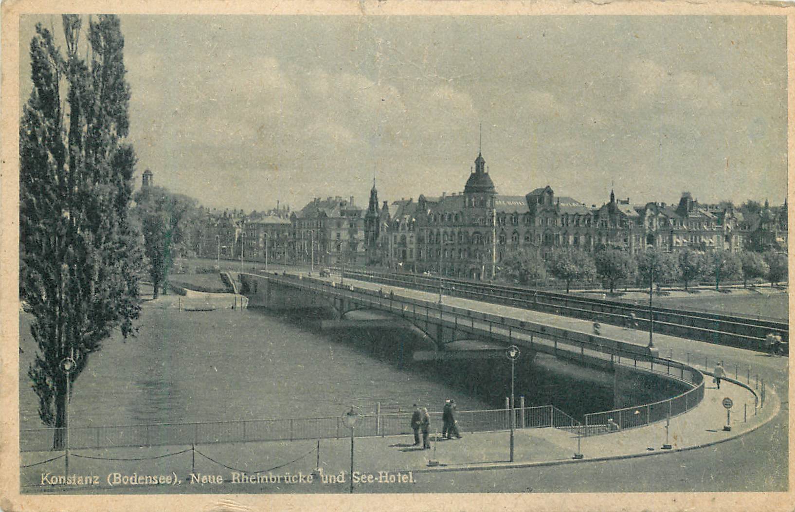 CPA Konstanz Bodensee Neue Rheinbrucke und See Hotel