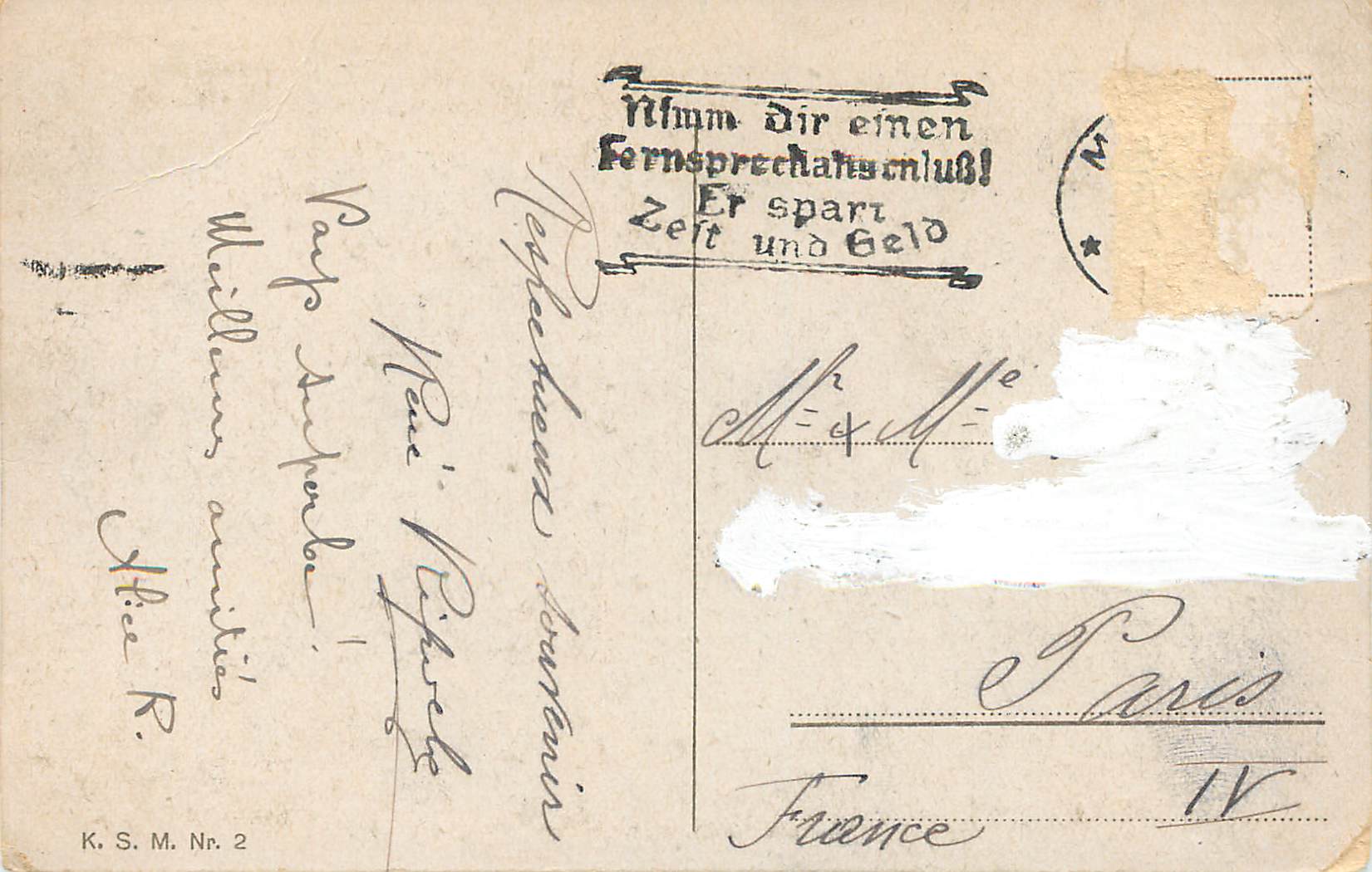 CPA Mainz Rheinansicht Bateaux — Rückseite