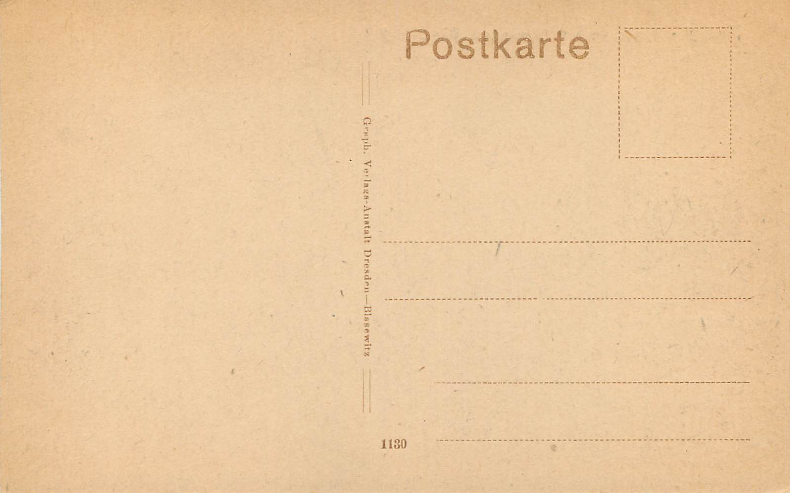 Mainz - Rhine Bank near the Netherlands - Steamship Navigation — Graph. Verlag Amtal Dresden-Bisewitz, No. 1180 — Back